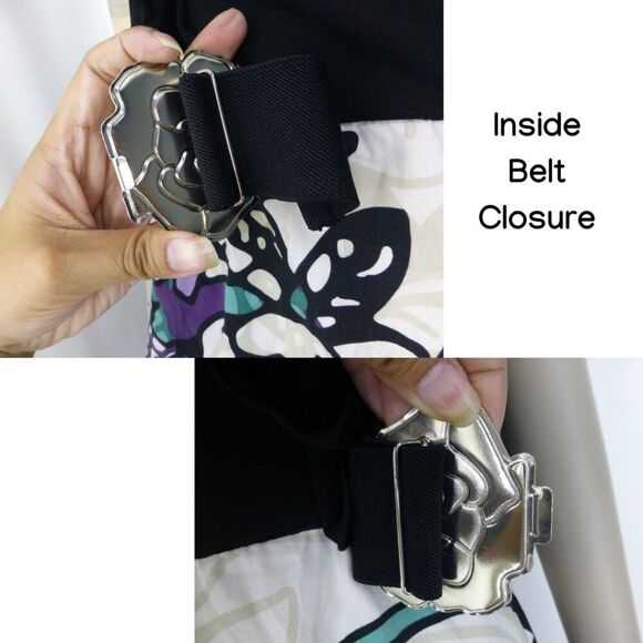 Laundry by Shelli Segal Ruffle and Belted Floral Dress (Stain at Skirt, No Rtns) - Picture 11 of 16